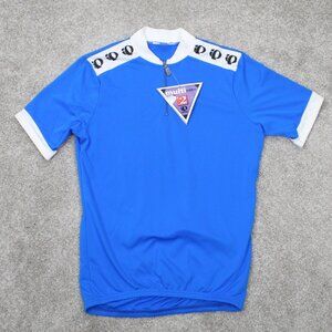 Pearl iZumi Cycling Classic Jersey NWT Mens Medium Blue Multicore S/S 1/4 Jacket